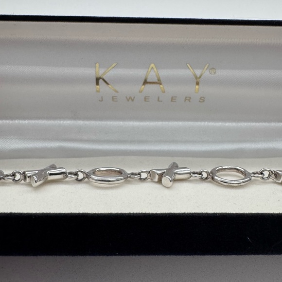 Vintage XO Sterling Silver Bracelet - Picture 5 of 7
